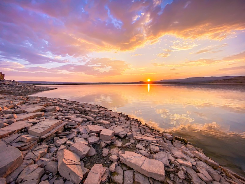 Starvation Reservoir at Sunset